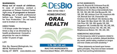 Oral Health (Dsrt0759 Oral Health 11 7 19)